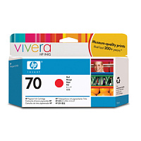 KAZETA HP C9456A No. 70, 130ml, red cartridge with Vivera Ink.