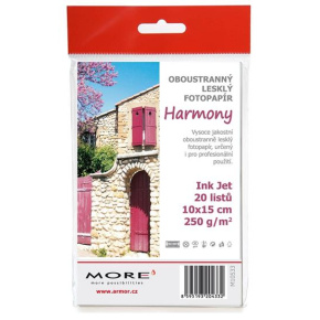 papier MORE HARMONY fotolesklý 20ks/10x15 250g inkjet