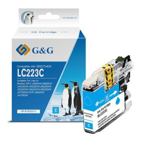 alt. kazeta G&G pre BROTHER LC223C MFC-J5320DW / DCP-J4120DW / MFC-J4420DW / MFC-J4425DW / MFC-J4620DW (10.6ml/C)