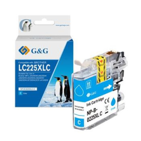 alt. kazeta G&G pre BROTHER LC225XLC MFC-J5320DW / DCP-J4120DW / MFC-J4420DW / MFC-J4425DW / MFC-J4620DW (17.2ml/C)