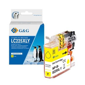 alt. kazeta G&G pre BROTHER LC225XLY MFC-J5320DW / DCP-J4120DW / MFC-J4420DW / MFC-J4425DW / MFC-J4620DW (17.2ml/Y)