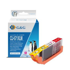 alt. kazeta G&G (CANON CLI-571XLM (12,2ml)M) pre CANON PIXMA MG5700/MG5750/MG5751/ MG5752/MG5753/MG6800/MG6850 /MG6851 /MG685