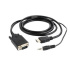 HDMI to VGA and audio adapter cable, single port, 1.8 m, black