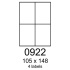 etikety RAYFILM 105x148 červené flourescentné laser R01320922A (100 list./A4)
