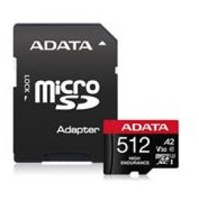 Pamäťová karta ADATA High Endurance micro SDXC karta 512GB UHS-I U3 Class 10 + adaptér