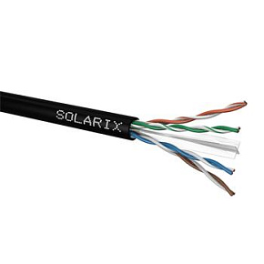 Instalační kabel Solarix CAT6 UTP PE F<sub>ca</sub> venkovní 500m/cívka SXKD-6-UTP-PE Instalační kabel Solarix CAT6 UTP PE F<sub>ca</sub> venkovní 500m/cívka SXKD-6-UTP-PE