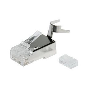 Konektor RJ45 CAT6A STP 8p8c stíněný skládaný na drát KRJS45/6ASLD Konektor RJ45 CAT6A STP 8p8c stíněný skládaný na drát KRJS45/6ASLD