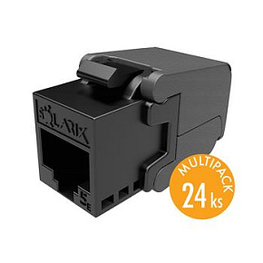 MULTIPACK 24 ks - samořezný keystone Solarix CAT5E UTP SXKJ-5E-UTP-BK-SA MULTIPACK 24 ks - samořezný keystone Solarix CAT5E UTP SXKJ-5E-UTP-BK-SA