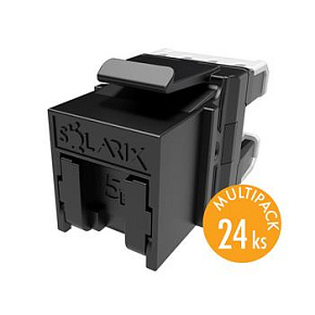 MULTIPACK 24 ks - rychlozařezávací keystone Solarix CAT5E UTP RJ45 SXKJ-5E-UTP-BK-NA MULTIPACK 24 ks - rychlozařezávací keystone Solarix CAT5E UTP RJ45 SXKJ-5E-UTP-BK-NA