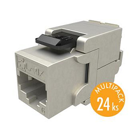 MULTIPACK 24 ks - samořezný keystone Solarix CAT6 STP SXKJ-6-STP-BK-SA MULTIPACK 24 ks - samořezný keystone Solarix CAT6 STP SXKJ-6-STP-BK-SA