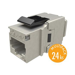 MULTIPACK 24 ks - rychlozařezávací keystone Solarix CAT6A STP SXKJ-10G-STP-BK-NA Component Level a 4PPoE certifikace MULTIPACK 24 ks - rychlozařezávací keystone Solarix CAT6A STP SXKJ-10G-STP-BK-NA Component Level a 4PPoE certifikace