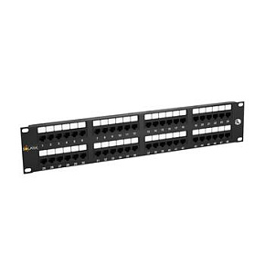 19" patch panel Solarix 48 x RJ45 CAT5E UTP 150 MHz černý 2U SX48-5E-UTP-BK 19" patch panel Solarix 48 x RJ45 CAT5E UTP 150 MHz černý 2U SX48-5E-UTP-BK