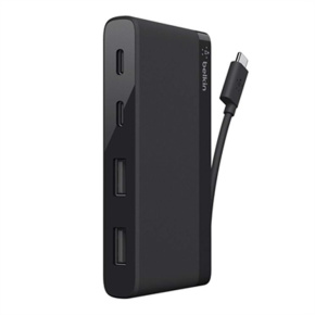 Belkin USB-C 4-Port Mini Hub - Black Belkin USB-C 4-Port Mini Hub - Black