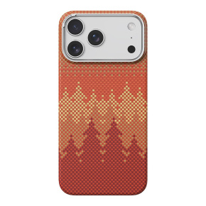Comma kryt Woven Kevlar Magnetic Shockproof Case pre iPhone 17 Pro Max - Pinery Forest