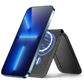 ESR Vegan Leather Magnetic Wallet Stand - Black Sheepskin