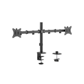 Desk mount for 2 monitors GEMBIRD MA-D2-01 , tilting, up to 32" and 9kg, black