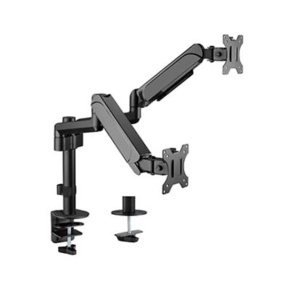 Desk mount for 2 monitors GEMBIRD MA-DA2P-01, tilting, up to 32" and 9kg, black