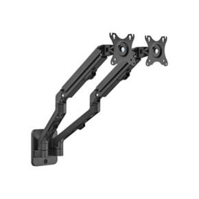 2-monitor wall mount GEMBIRD MA-WA1-02, tilting, up to 27â€ť and 7kg, black
