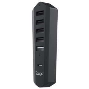 iPega P5S003 USB/USB-C HUB pre PS5 Slim/PS5 Pro Black