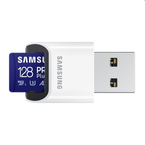 Samsung PRO Plus 128GB MicroSDXC w/ USB adapter [MB-MD128SB/WW]