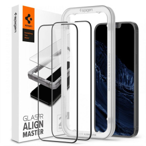 Spigen ochranné sklo Glas.tR AlignMaster pre iPhone 14 Plus/|13 Pro Max 2 ks - Black Frame
