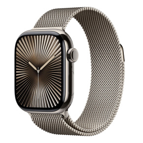Apple Watch Series 10 GPS + Cellular 46mm Natural Titanium Case with Natural Milanese Loop - S/M Apple Watch Series 10 GPS + Cellular 46mm Natural Titanium Case with Natural Milanese Loop - S/M