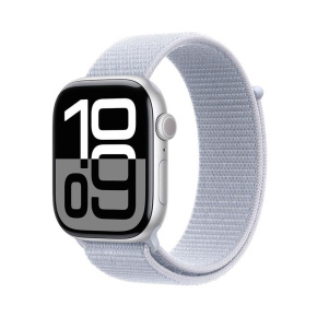 Apple Watch Series 10 GPS 42mm Silver Aluminium Case with Blue Cloud Sport Loop