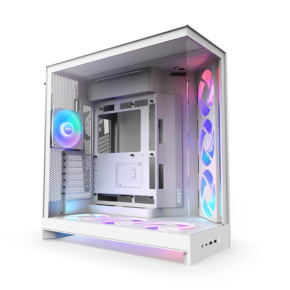 NZXT case H9 Flow RGB+, ATX, Large Dual Chamber Mid Tower, white