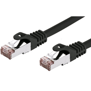 Cable C-TECH patchcord Cat6, FTP, black, 0.5m