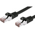 Cable C-TECH patchcord Cat6, FTP, black, 0.5m