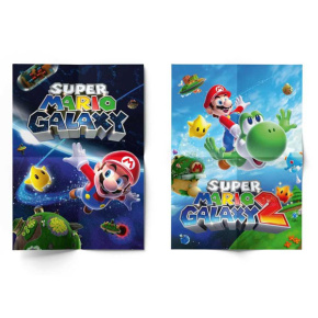 Super Mario Galaxy 1 + Super Mario Galaxy 2 2x poster