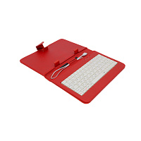 AIREN AiTab Leather Case 1 with USB Keyboard 7" RED (CZ/ SK/DE/UK/US.. layout)