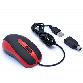 AMEI AM-M801/Kancelárska/Optická/800 DPI/Drôtová USB/Čierna-červená AMEI AM-M801/Kancelárska/Optická/800 DPI/Drôtová USB/Čierna-červená