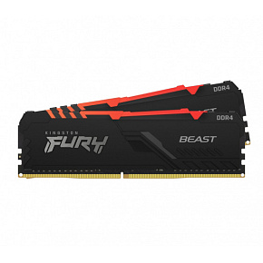 Kingston FURY Beast/DDR4/32GB/3200MHz/CL16/2x16GB/RGB/Black Kingston FURY Beast/DDR4/32GB/3200MHz/CL16/2x16GB/RGB/Black