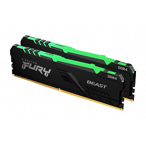 Kingston FURY Beast/DDR4/32GB/3600MHz/CL18/2x16GB/RGB/Black Kingston FURY Beast/DDR4/32GB/3600MHz/CL18/2x16GB/RGB/Black