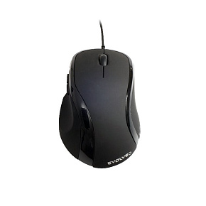 EVOLVEO ML-507B/Ergonomická/Laserová/Pre pravákov/1 600 DPI/Drôtová USB/Čierna EVOLVEO ML-507B/Ergonomická/Laserová/Pre pravákov/1 600 DPI/Drôtová USB/Čierna