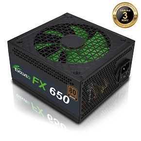 EVOLVEO FX 650, zdroj 650W ATX, 14cm, 80+, Bronze, 3YRW EVOLVEO FX 650, zdroj 650W ATX, 14cm, 80+, Bronze, 3YRW