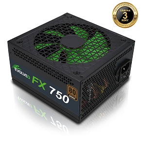 EVOLVEO FX 750, zdroj 750W ATX, 14cm, 80+, Bronze, 3YRW EVOLVEO FX 750, zdroj 750W ATX, 14cm, 80+, Bronze, 3YRW