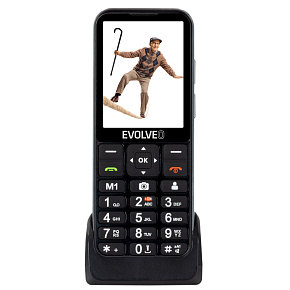 EVOLVEO EasyPhone LT, mobilný telefón pre seniorov s nabíjacím stojanom (čierna farba) EVOLVEO EasyPhone LT, mobilný telefón pre seniorov s nabíjacím stojanom (čierna farba)