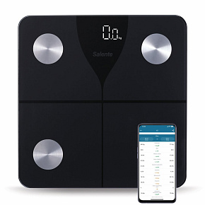 Salente SlimFit, múdra osobná diagnostická fitness váha, Bluetooth, čierna Salente SlimFit, múdra osobná diagnostická fitness váha, Bluetooth, čierna