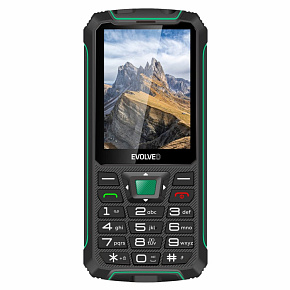 EVOLVEO StrongPhone W4, IP68 odolný Dual SIM telefón, 2,8" LCD, 2500mAh, Powerbanka, čierno-zelený EVOLVEO StrongPhone W4, IP68 odolný Dual SIM telefón, 2,8" LCD, 2500mAh, Powerbanka, čierno-zelený