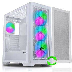 EVOLVEO Ptero Q2W+, 2x čelný panel: sklo/mriežka, EVOLVEO Ptero Q2W+, 2x čelný panel: sklo/mriežka,