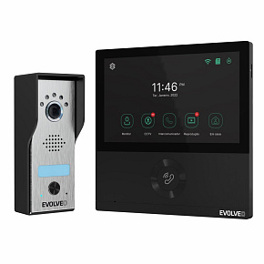 EVOLVEO DoorPhone AHD7, Sada domáceho WiFi videotelefónu s ovládaním brány alebo dverí, čierny monitor EVOLVEO DoorPhone AHD7, Sada domáceho WiFi videotelefónu s ovládaním brány alebo dverí, čierny monitor