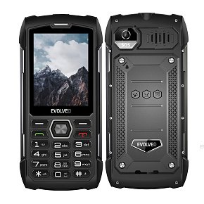 EVOLVEO StrongPhone H1, IP68 odolný Dual SIM telefón, 2,8" LCD, 5000mAh, Powerbanka, čierno-sivý EVOLVEO StrongPhone H1, IP68 odolný Dual SIM telefón, 2,8" LCD, 5000mAh, Powerbanka, čierno-sivý