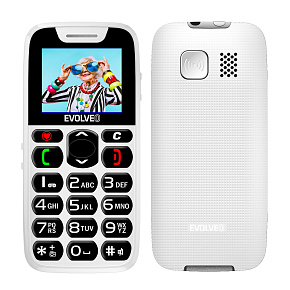 EVOLVEO EasyPhone, mobilný telefón pre seniorov s nabíjacím stojanom, biela EVOLVEO EasyPhone, mobilný telefón pre seniorov s nabíjacím stojanom, biela