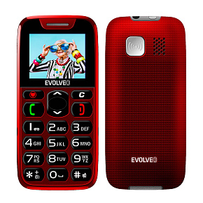 EVOLVEO EasyPhone, mobilný telefón pre seniorov s nabíjacím stojanom, červená EVOLVEO EasyPhone, mobilný telefón pre seniorov s nabíjacím stojanom, červená