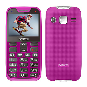 EVOLVEO EasyPhone XR, mobilný telefón pre seniorov s nabíjacím stojanom, ružový EVOLVEO EasyPhone XR, mobilný telefón pre seniorov s nabíjacím stojanom, ružový