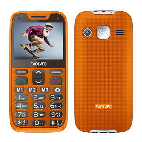EVOLVEO EasyPhone XR, mobilný telefón pre seniorov s nabíjacím stojanom, oranžový EVOLVEO EasyPhone XR, mobilný telefón pre seniorov s nabíjacím stojanom, oranžový