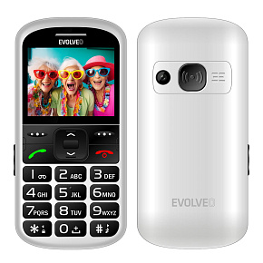 EVOLVEO EasyPhone XS, mobilný telefón pre seniorov, biely EVOLVEO EasyPhone XS, mobilný telefón pre seniorov, biely