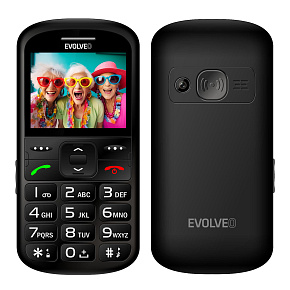 EVOLVEO EasyPhone XS, mobilný telefón pre seniorov, čierny EVOLVEO EasyPhone XS, mobilný telefón pre seniorov, čierny